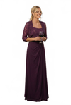 Load image into Gallery viewer, Long Mother of the Bride Lace Chiffon Jacket Dress By LA Merchandise LAV3094-1 - - Mother of the Bride Dress LAV