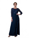 Load image into Gallery viewer, 3/4 Sleeve Lace Ankle-Length Mother of the Bride Gown By LA Merchandise LAV3446 - - Mother of the Bride Dresses LAV