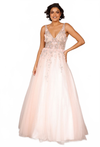 Load image into Gallery viewer, Clearance Pink Size 6 Wholesale Beaded Floral A-Line Long Prom &amp; Formal Gown By Terani Couture 2215P0033 - - Terani Couture