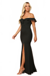 Load image into Gallery viewer, Long Off-Shoulder Chiffon Dress By LA Merchandise LAV3438 - - Long Bridesmaids Dress LAV