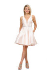 Load image into Gallery viewer, Short Plunging V-Neckline Mikado Bridesmaid Dress LAY7894