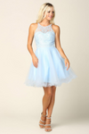 Load image into Gallery viewer, Prom Short Halter Homecoming Cocktail Dress - The Dress Outlet