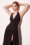 Load image into Gallery viewer, Wholesale Halter Evening Gown with High Slit Formal Dress By LART502