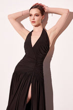 Load image into Gallery viewer, Wholesale Halter Evening Gown with High Slit Formal Dress By LART502