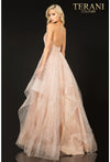 Load image into Gallery viewer, Clearance Blush Size 6 Wholesale Prom Pageant A-Line Spaghetti Strap Long Evening Tulle Dress By Terani Couture 2011P1213