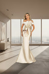 Load image into Gallery viewer, Terani Couture 2021E2835 Clearance Almond Champagne Size 4 Wholesale Mermaid Mother of the Bride Gown - - Dress Terani Couture
