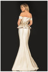 Load image into Gallery viewer, Terani Couture 2021E2835 Clearance Almond Champagne Size 4 Wholesale Mermaid Mother of the Bride Gown - - Dress Terani Couture