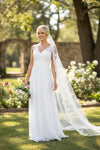 Load image into Gallery viewer, LA Merchandise LAV5233 Sleeveless V-Neck Beaded Bodice Bridal Gown - - Wedding Dresses LAV