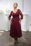 Load image into Gallery viewer, Wholesale Mother Of The Bride A-Line V-Neck Semi-Formal Dress By LA2108