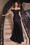 Load image into Gallery viewer, Wholesale Sweetheart Off Shoulder Satin Formal Bridesmaid Gown By LAR325