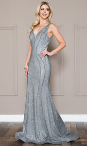 Special Occasion Sleeveless Rhinestone Dress-LAA2030