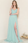 Load image into Gallery viewer, La Merchandise LAA477 Simple Spaghetti Strap Chiffon Bridesmaids Dress - Dusty Mint Sage - LA Merchandise