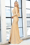 Load image into Gallery viewer, La Merchandise LAA381 Long Sleeve Bodycon Stretchy Mermaid MOB Gown - - LA Merchandise