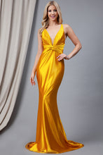 Load image into Gallery viewer, Metallic Criss Cross Back Strap Long Dress - LAA5039 - Marigold/Gold - LA Merchandise