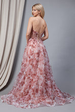 Load image into Gallery viewer, A- line Floral Prom Dress - LAA2106