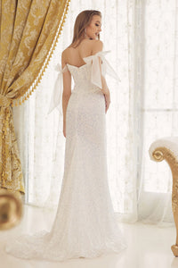 Off The Shoulder Bridal Gowns - LAXC1095 - - LA Merchandise