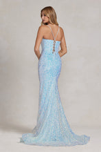 Load image into Gallery viewer, V- neckline Sequined Long Dress - LAXC1094