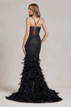 Load image into Gallery viewer, La Merchandise LAXC1111 Mermaid Feathers Red Carpet Gown