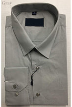 Load image into Gallery viewer, 100% Cotton Men’s Long Sleeve Dress Shirt - LAMSH11SA - GREY