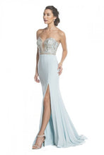 Load image into Gallery viewer, Prom Stretchy Evening Gown - LAEL1639 - LIGHT BLUE - LA Merchandise