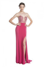Load image into Gallery viewer, Prom Stretchy Evening Gown - LAEL1639 - MAGENTA - LA Merchandise