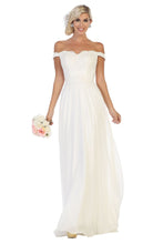 Load image into Gallery viewer, Off shoulder Ivory Bridal Dress - MQ1644B