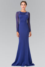 Load image into Gallery viewer, La Merchandise LAS2284 Modest Long Sleeve Mermaid Prom Dresses - ROYAL BLUE - LA Merchandise