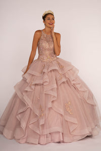 Ruffle Skirt Ball Gown - LAS2513