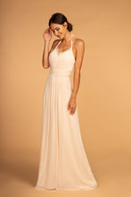 Load image into Gallery viewer, Long Bridesmaids Classy Dress - LAS2606 - CHAMPAGNE - LA Merchandise