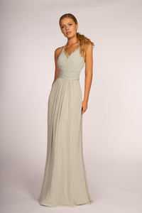 Long Bridesmaids Classy Dress - LAS2606 - SAGE - LA Merchandise