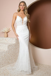 Wedding Mermaid Gown - LAXR282-1W