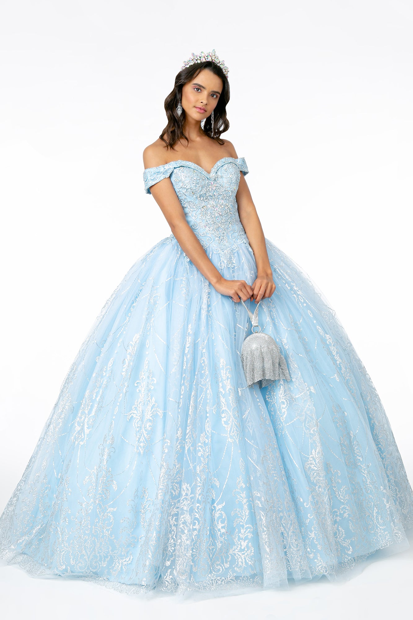 Princess Ball Gown - LAS2910 - BABY BLUE - LA Merchandise