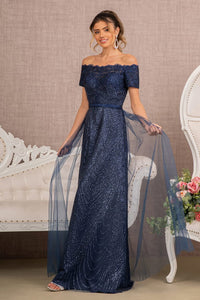 Red Carpet Formal Dress - LAS2942 - NAVY - LA Merchandise