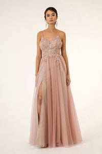Pageant A-line Formal Dress - LAS2983 - MAUVE - LA Merchandise