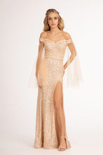 Load image into Gallery viewer, Off The Shoulder Sequined Dress - LAS3054