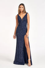 Load image into Gallery viewer, Sequin Mermaid Dress - LAS3056 - NAVY BLUE - LA Merchandise