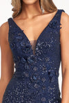 Load image into Gallery viewer, La Merchandise LAS3056 Long Sequin Floral Mermaid Formal Dress - - LA Merchandise
