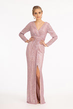 Load image into Gallery viewer, Mermaid Dress w/ Long Sleeves - LAS3063 - MAUVE - LA Merchandise