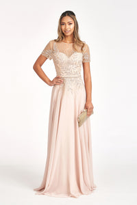 Short Sleeve Mother Of The Bride Gown - LAS3067