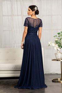 Short Sleeve Mother Of The Bride Gown - LAS3067 - - LA Merchandise