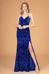 Special Occasion Dress - LAS3080 - ROYAL BLUE - LA Merchandise