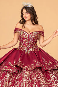 LA Merchandise LAS3098 Embroidered Two Piece Quinceanera Gown