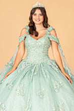 Load image into Gallery viewer, LA Merchandise LAS3099 Embroidered Lace Applique Quince Gown