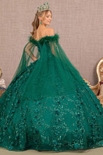 Load image into Gallery viewer, LA Merchandise LAS3101 Mesh Quinceanera Dress w/ Side Mesh Drape