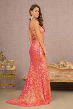 Load image into Gallery viewer, LA Merchandise LAS3127 Corset High Slit Sequin Evening Gown