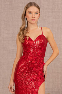 LA Merchandise LAS3146 Sequin Embroidery Prom Gown