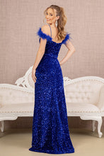 Load image into Gallery viewer, LA Merchandise LAS3149 Cold Shoulder Velvet Evening Gown