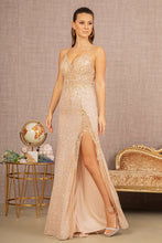 Load image into Gallery viewer, LA Merchandise LAS3151 V-neck Sheer Bodice Mermaid Dress