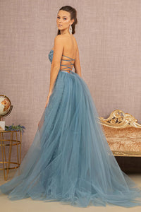 LA Merchandise LAS3156 Glitter Mermaid Dress w/ Detachable Mesh Train