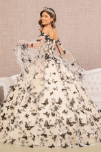 Load image into Gallery viewer, LA Merchandise LAS3167 3D Butterfly Applique Quinceanera Gown